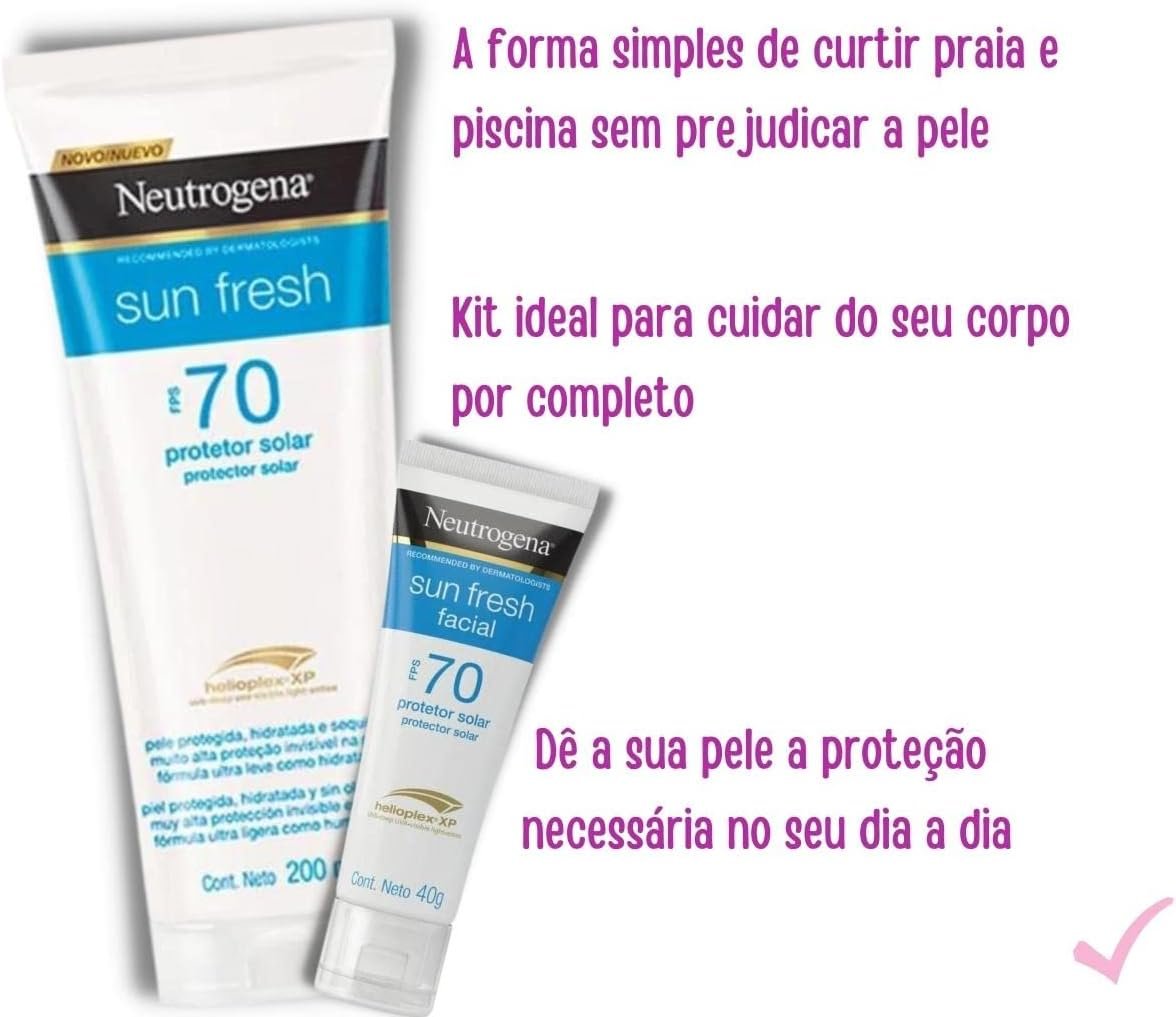 Neutrogena Promopack Corporal Fps70 200ml E Neutrogena Sun Fresh Facial Fps70 40g - Image 6
