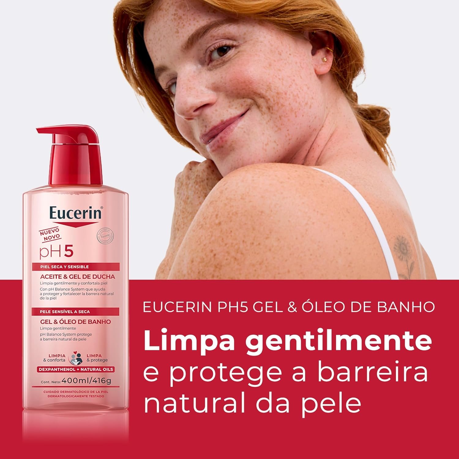 Eucerin PH5 Gel e Óleo de Banho 400ml - Image 2
